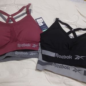 NWT Four Reebok sports bras